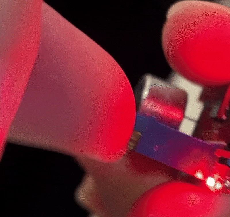 Adjusting the physical threshold dial with a fingernail instead for ease and efficiency.